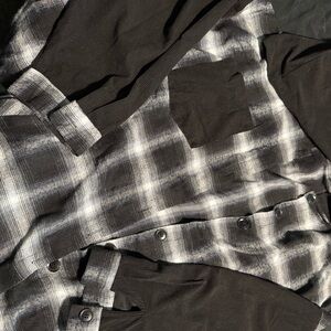 BloomChic Black and White Plaid Men's Shirt